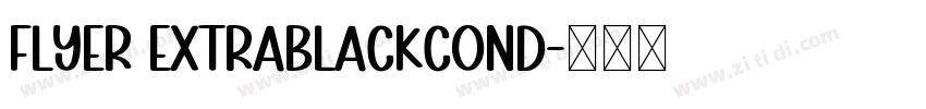 Flyer ExtraBlackCond字体转换 Flyer ExtraBlackCond字体转换